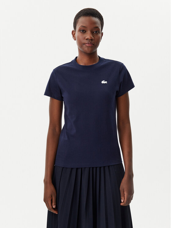 Lacoste Lacoste T-Shirt TF9246 Tmavomodrá Slim Fit