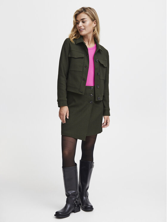 Fransa Fransa Mini sukňa 20612723 Zelená Regular Fit