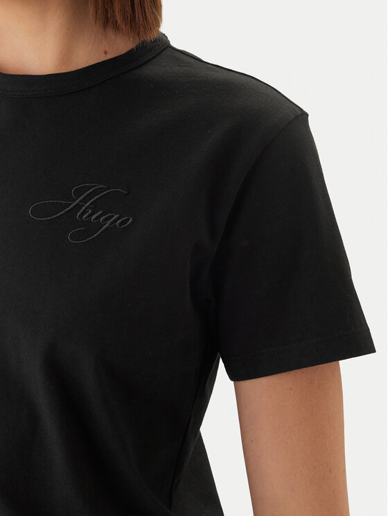 HUGO HUGO T-Shirt Damacia_7 50561233 Černá Regular Fit