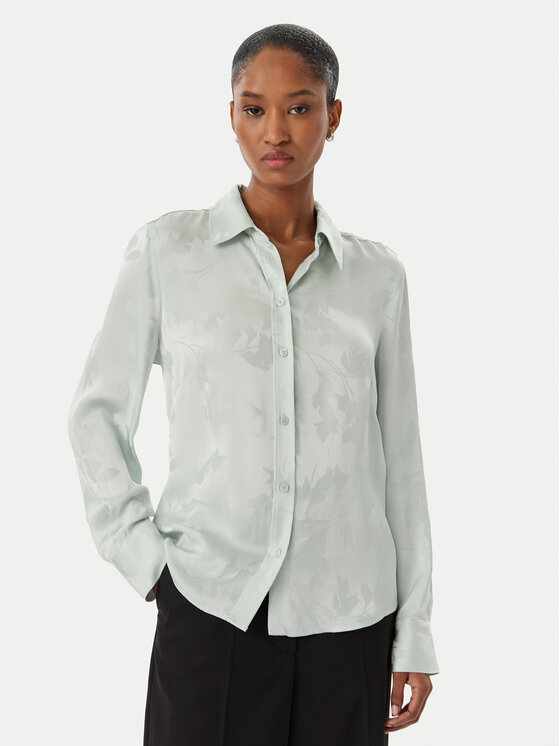 Calvin Klein Cămașă LV044F107G Verde deschis Regular Fit