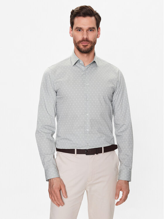 Calvin Klein Calvin Klein Πουκάμισο K10K111289 Πράσινο Slim Fit