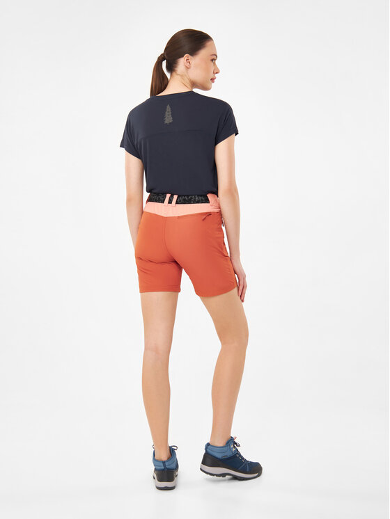 Viking Viking Szorty sportowe Spodenki Sequoia Bamboo Lady Pomarańczowy Regular Fit