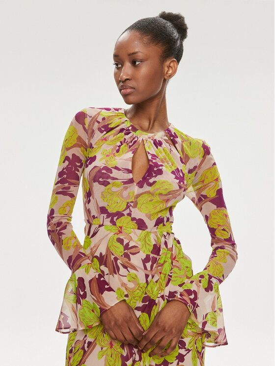 PINKO Pinko Koktejlové šaty 101834 A154 Zelená Regular Fit