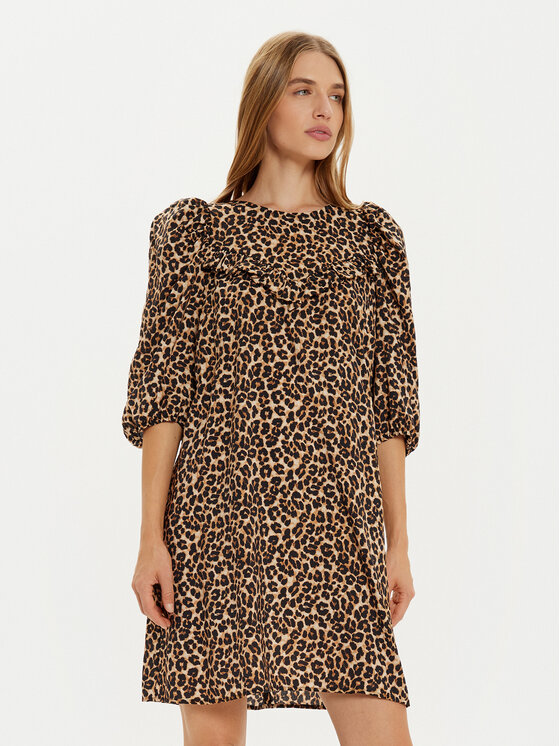 Vila Vila Kleid für den Alltag Orla 14105031 Braun Regular Fit