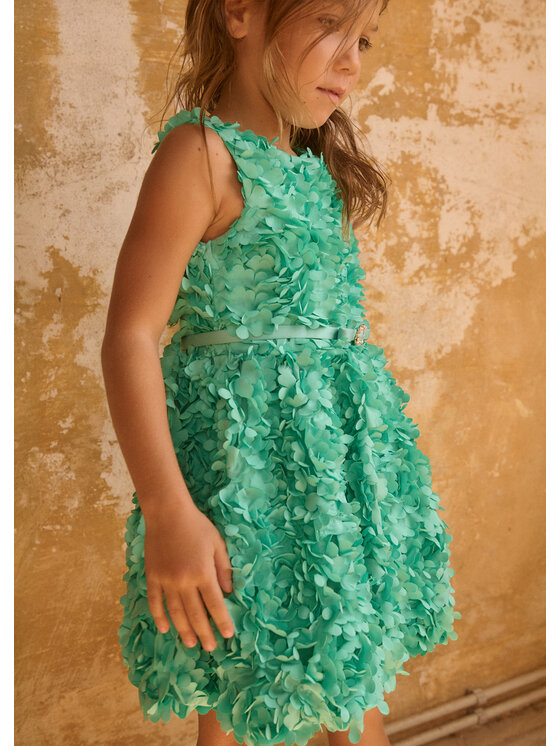 Abel & Lula Abel & Lula Sukienka elegancka 5038 Zielony Regular Fit