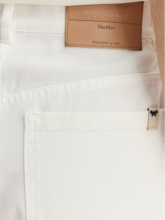 Weekend Max Mara Weekend Max Mara Sijonkelnės Adunco 2615131012 Balta Regular Fit