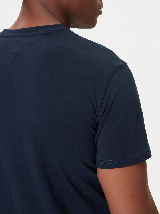 Tommy Jeans Tommy Jeans T-Shirt Linear Chest DM0DM21780 Tmavomodrá Slim Fit