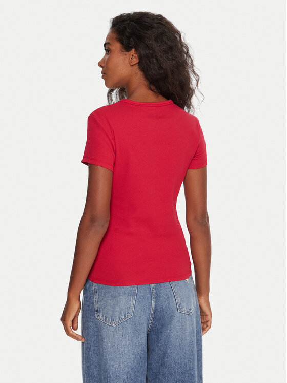 Tommy Jeans Tommy Jeans T-Shirt Essential DW0DW17383 Rosa Slim Fit