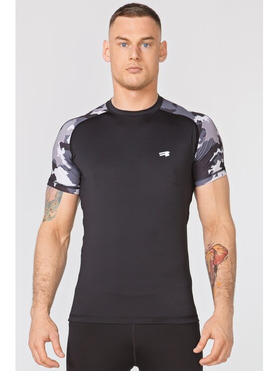 ROUGH RADICAL ROUGH RADICAL Koszulka techniczna FURIOUS ARMY Czarny Slim Fit