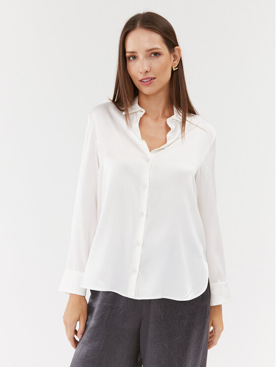 Max Mara Leisure Srajca Ofridi 2331160136 Bela Regular Fit
