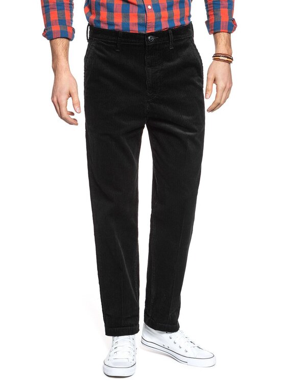 Chinosy, rozmiar W32/L32, Czarne, CHINO RELAXED