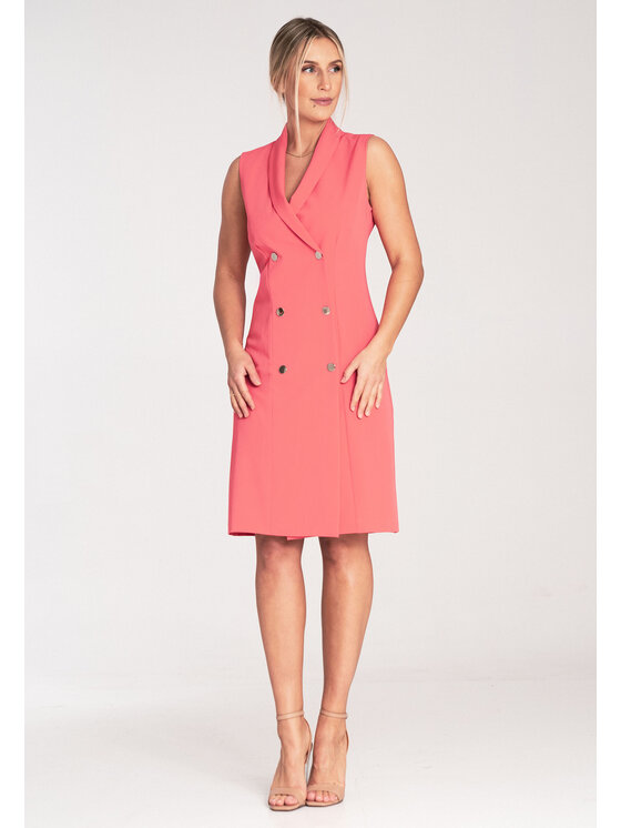 FIGL FIGL Sukienka codzienna M1067 Koralowy Regular Fit