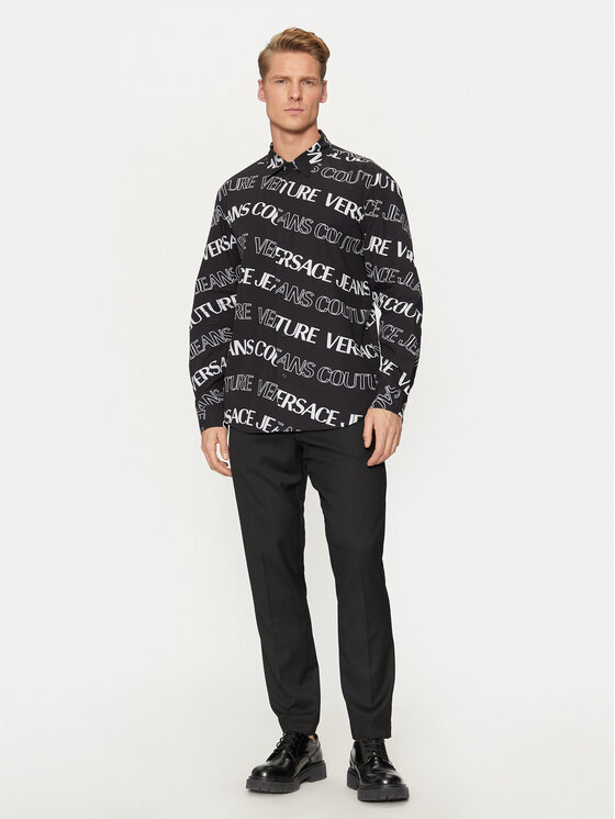 Versace Jeans Couture Versace Jeans Couture Πουκάμισο 76GAL2R0 Μαύρο Regular Fit
