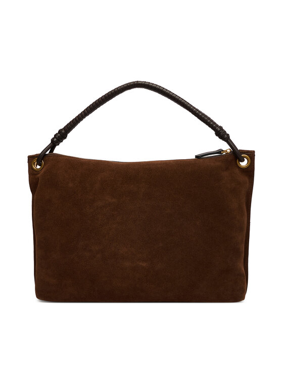 Tommy Hilfiger Tommy Hilfiger Torebka Th Statement Leather Bag Suede AW0AW18402 Brązowy