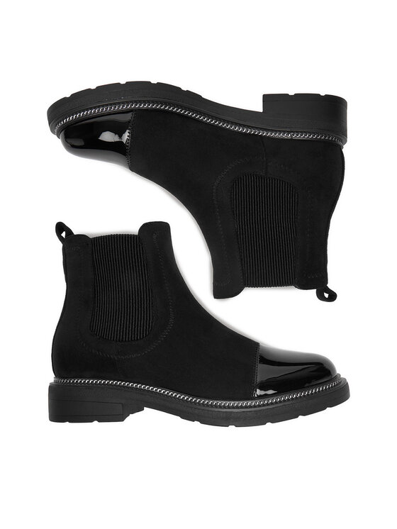 DeeZee DeeZee Kotníková obuv s elastickým prvkem HX24028-1 Černá