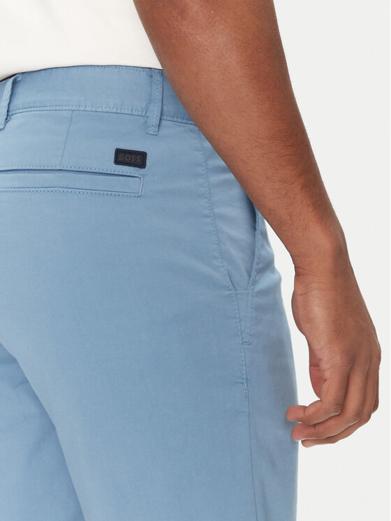 BOSS BOSS Kratke hlače iz tkanine Chino-Slim-Shorts 50536723 Modra Regular Fit