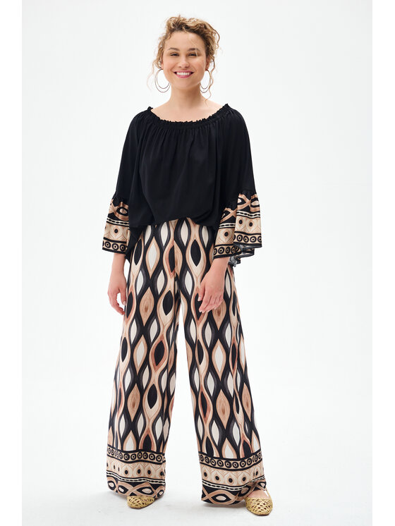 blue shadow blue shadow Bluzka Aurena Czarny Regular Fit