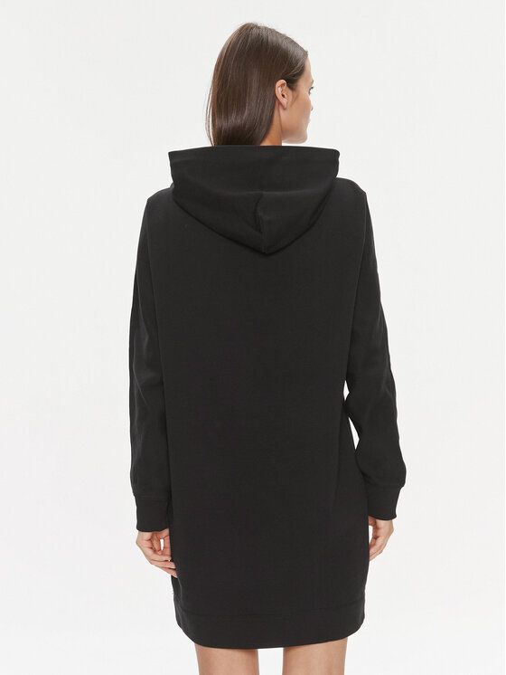 Calvin Klein Calvin Klein Φόρεμα υφασμάτινο Hero Logo Hoodie Dress K20K206897 Μαύρο Regular Fit
