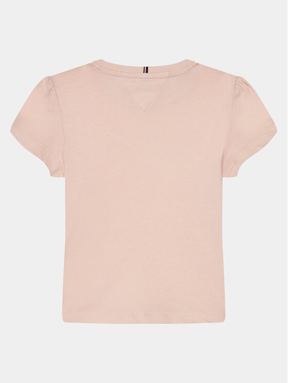 Tommy Hilfiger Tommy Hilfiger T-Shirt Hilfiger Script Tee S/S KG0KG07714 Różowy Regular Fit