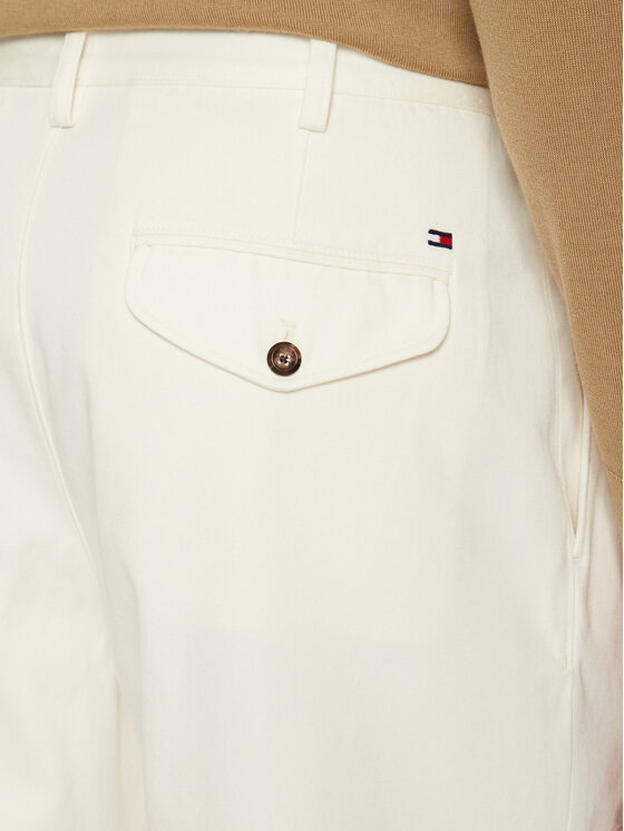 Tommy Hilfiger Tommy Hilfiger Čino bikses MW0MW37733 Balts Regular Fit