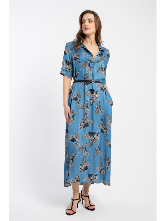 CLICK CLICK Sukienka codzienna 60-6130 Niebieski Relaxed Fit
