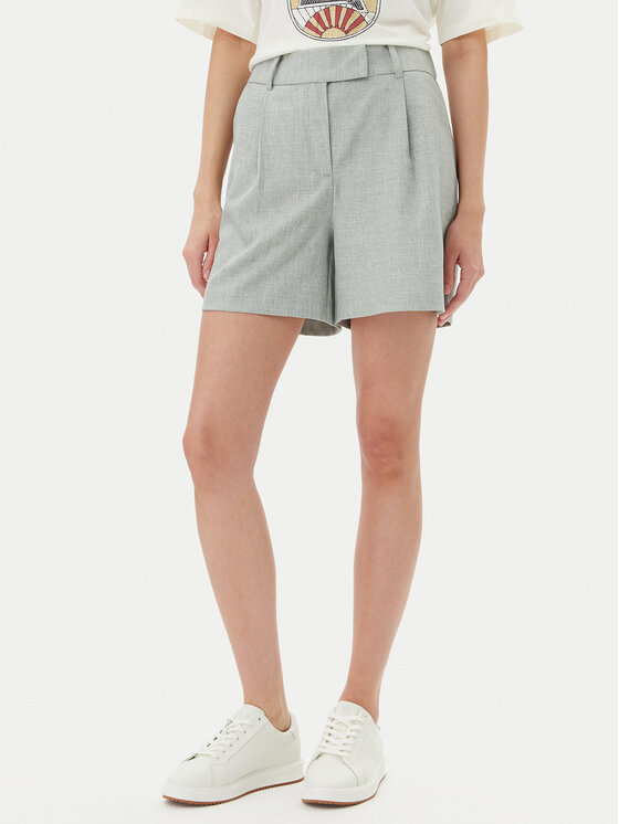 ONLY ONLY Šortky z materiálu Linda 15283727 Šedá Wide Leg
