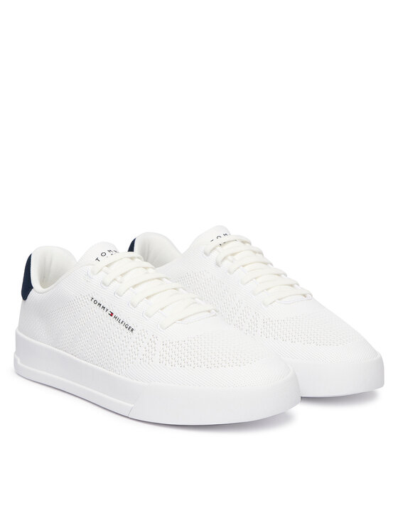 Tommy Hilfiger Tommy Hilfiger Sneakersy Th Court Knit FM0FM05823 Biały