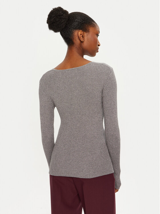 Artigli Artigli Sweter ACMA000110 Szary Slim Fit