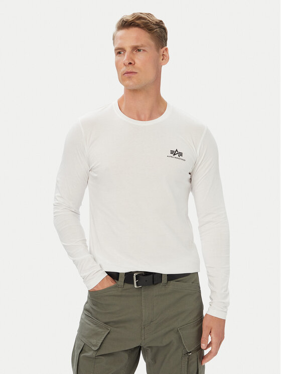 Alpha Industries Alpha Industries Longsleeve Basic Small Logo 198517 Білий Regular Fit