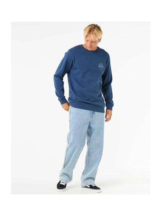 Rip Curl Rip Curl Bluza Stapler Crew Granatowy Standard Fit