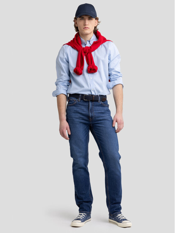 BIG STAR BIG STAR Koszula GIBINERO_400_140 Niebieski Basic Fit
