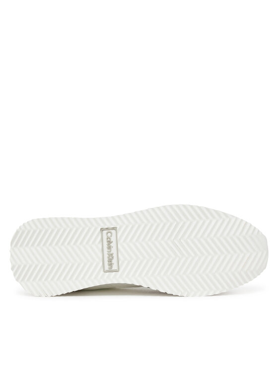 Calvin Klein Calvin Klein Sneakersy Runner Lace Up - Nylon Mix HW0HW02395 Biały