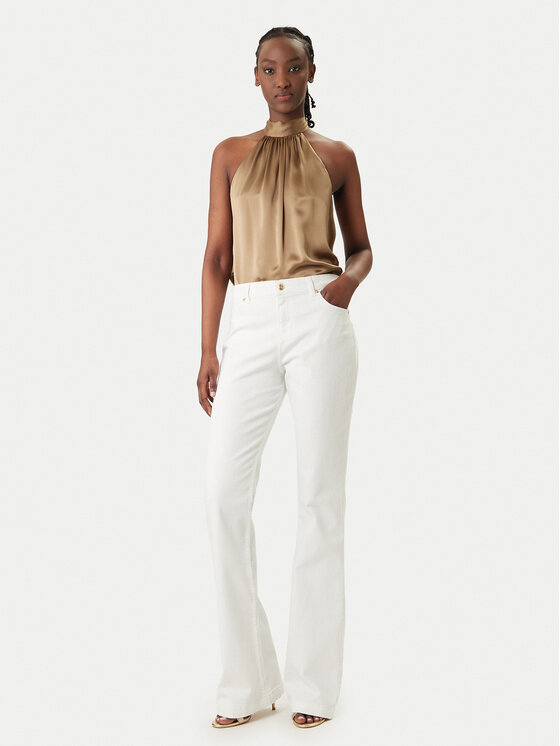 Just Cavalli Just Cavalli Džínsy 80PAB5F3 CEWCA Biela Flare Fit