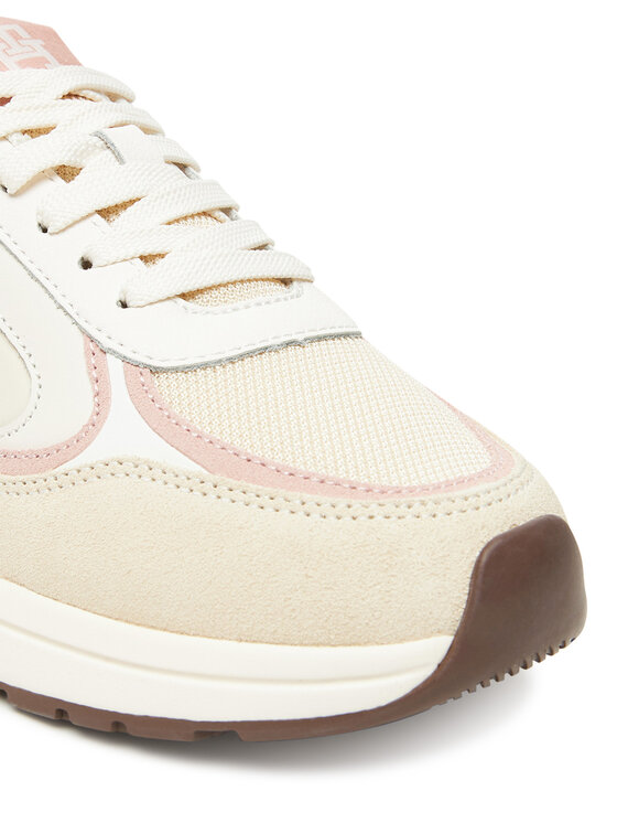 Tommy Hilfiger Tommy Hilfiger Sneakersy Casual Fashion Runner Mix FW0FW08693 Écru