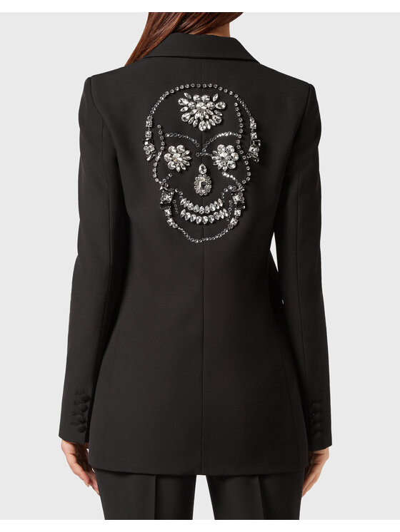 PHILIPP PLEIN PHILIPP PLEIN Marynarka 6789 Czarny Loose Fit