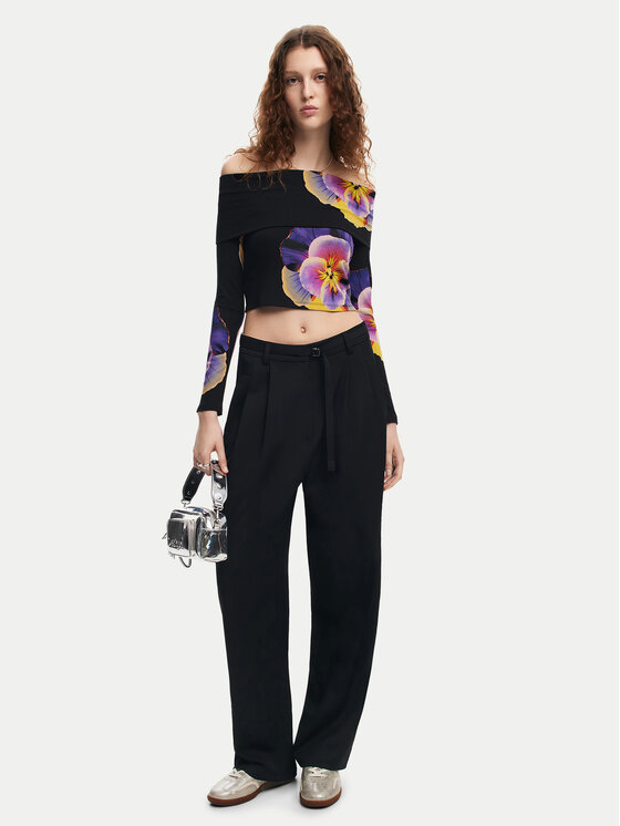 Desigual Desigual Palaidinė Pansee Lacroix 24WWTK92 Juoda Slim Fit