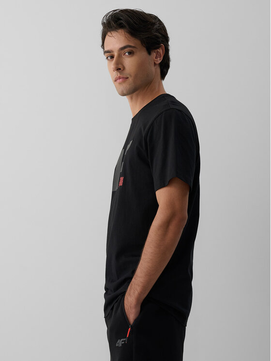 4F 4F T-Shirt COMMERCIAL Czarny Regular Fit