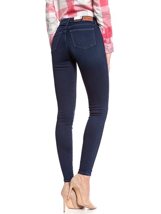 Wrangler Wrangler Jeansy SUPER SKINNY Niebieski Skinny Fit