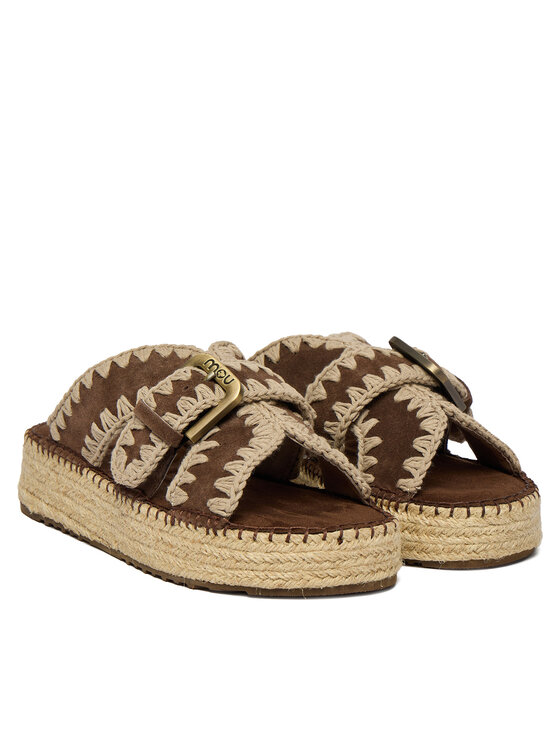 Mou Mou Espadryle MU.SW641003A Brązowy