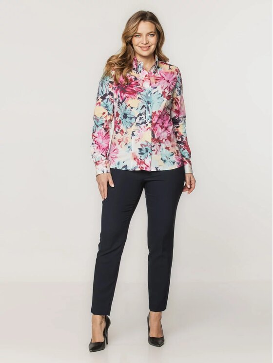Willsoor Willsoor Koszula 61452 Różowy Slim Fit