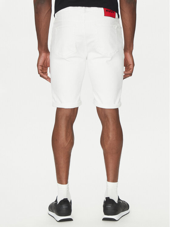HUGO HUGO Jeansshorts 50537717 Weiß Regular Fit