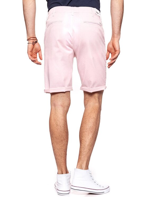 Wrangler Wrangler Szorty materiałowe CHINO SHORT Różowy Regular Fit