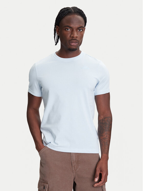 Kappa T-shirt Logo Korpo Cafers 304J150 Celeste Slim Fit, taglia : XS