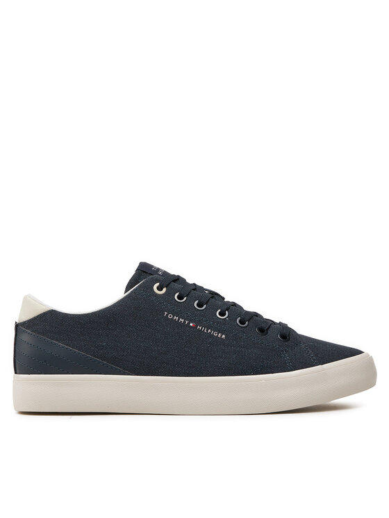 Tommy Hilfiger Tenisky Th Hi Vulc Low Summer Cvs FM0FM05056 Tmavomodrá