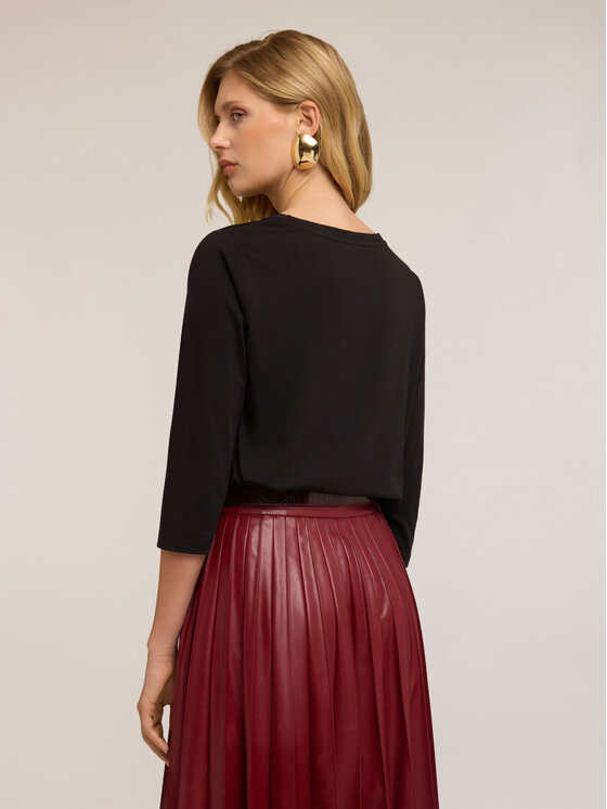 Motivi Motivi T-shirt G064W703440N033 Nero Regular Fit