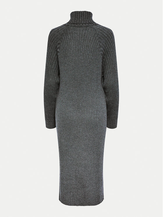 YAS YAS Úpletové šaty Mavi 26028660 Šedá Regular Fit