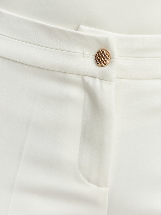 Morgan Morgan Pantaloni din material 222-PLIME.F Alb Regular Fit
