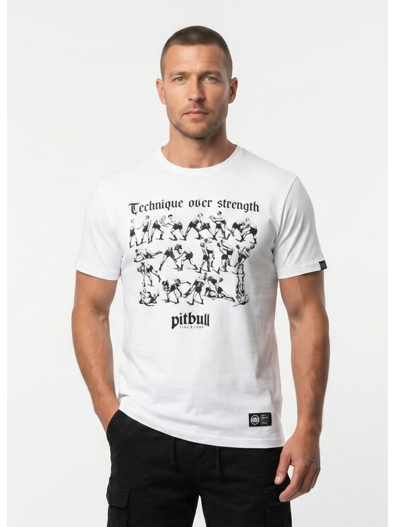 PITBULL PITBULL T-Shirt MULTISPORT Biały Regular Fit