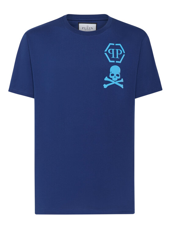 PHILIPP PLEIN PHILIPP PLEIN T-Shirt 22831 Granatowy Regular Fit