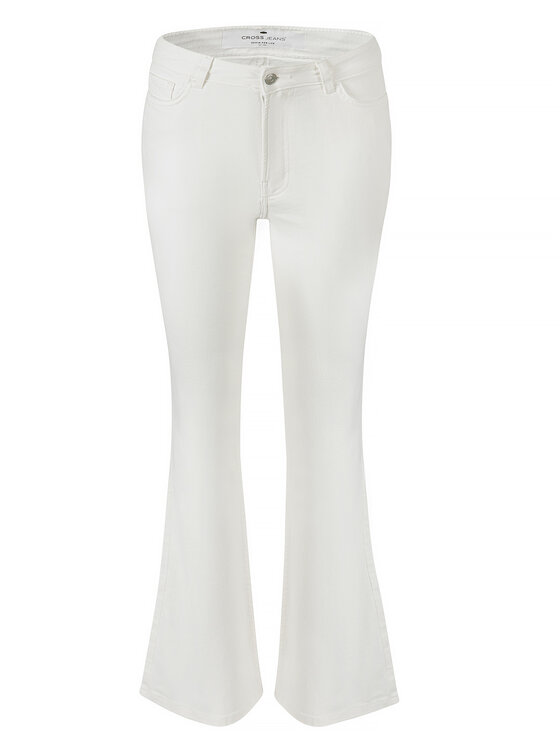 Cross Jeans Cross Jeans Jeansy C 4528-029 Biały Flared Leg